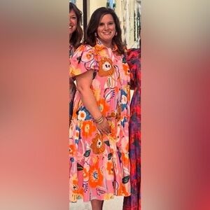 Karlie Vibrant Floral Dress